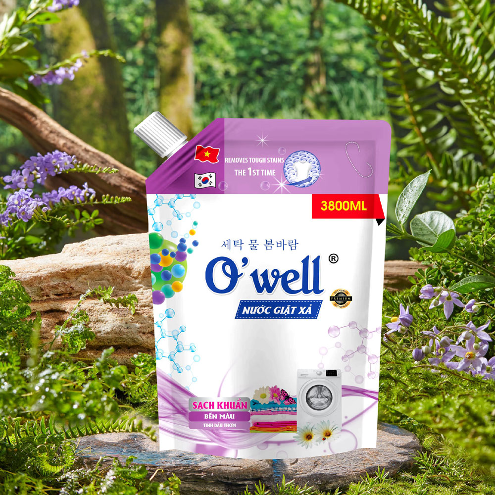 Túi Nước Giặt Xả O'well Tinh Dầu Thơm 3800GR
