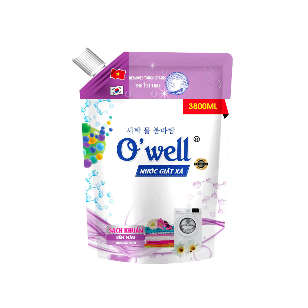 Túi Nước Giặt Xả O'well Tinh Dầu Thơm 3800GR