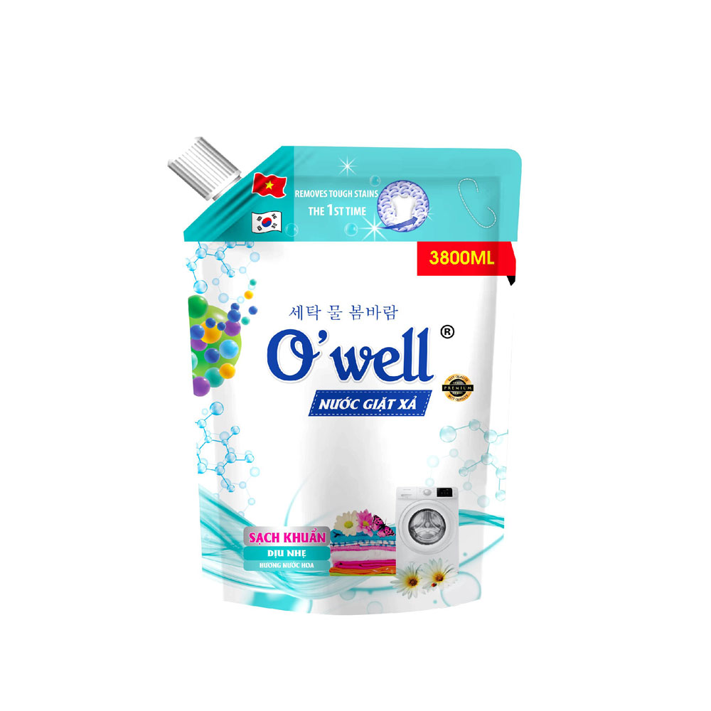 Túi Nước Giặt Xả O'well Hương Nước Hoa 3800GR