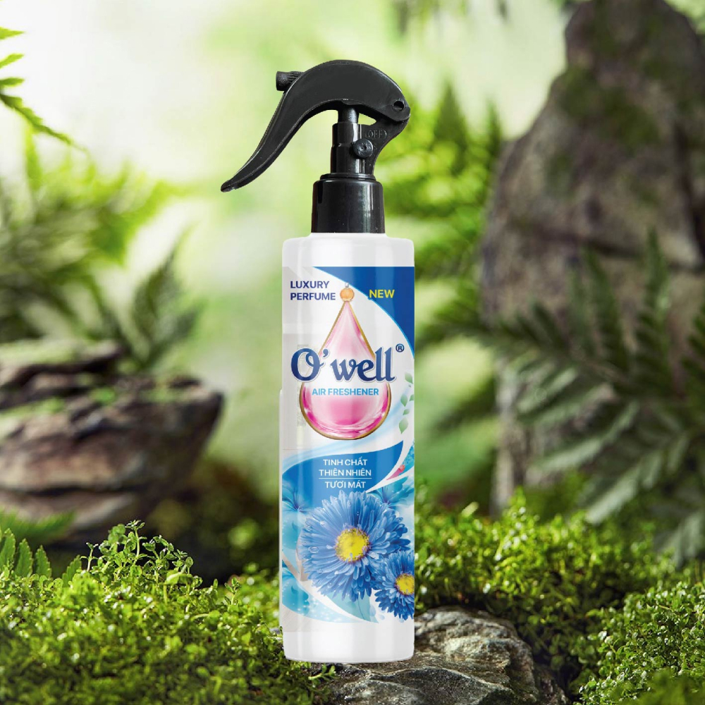Nước Hoa Xịt Phòng O'well - Hương Tươi Mát 250ML ( Xanh)