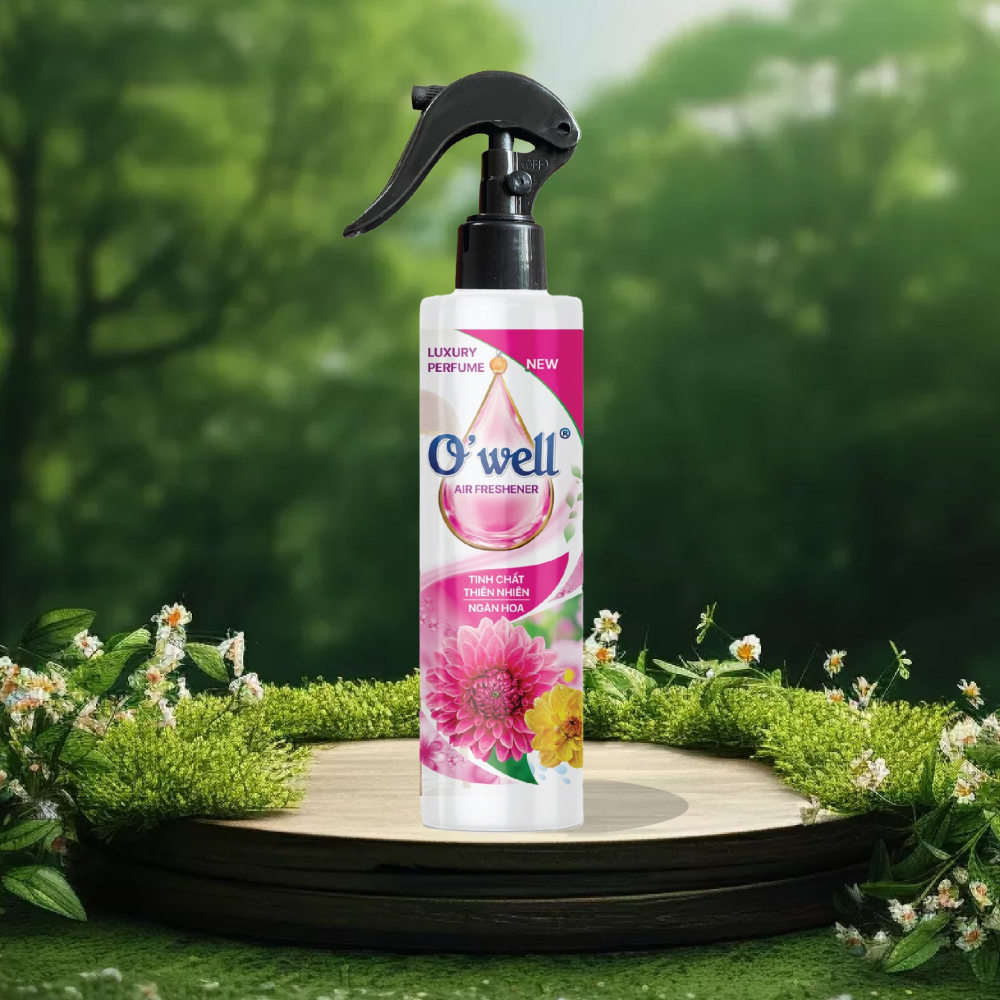 Nước Hoa Xịt Phòng O'well - Hương Ngàn Hoa 250ML ( Hồng)